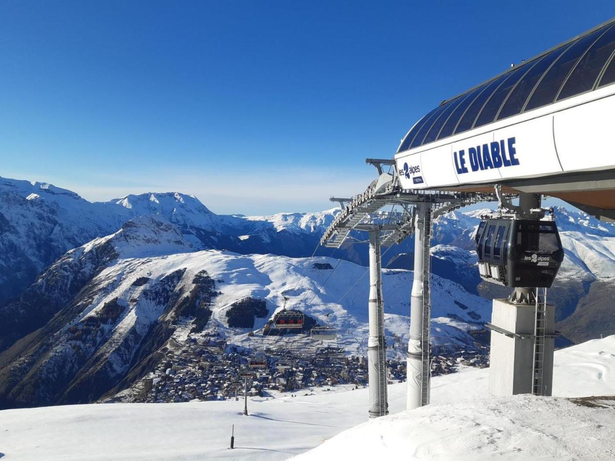 Le Paradis Du Diable 6 Pers 40M2 Pied Des Pistes Et Du Telesiege Du Diable 莱德萨阿尔卑斯 外观 照片